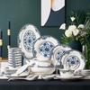 Platos Cerámicos al por Mayor Jingdezhen Hueso de Porcelana Vajilla traje Platos y Platos Combinación Hogar Logotipo Impreso Regalo al por Mayor
