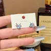 Pendientes de Ciervo Rosas Lindos y de Moda para Mujer, Asimétricos, Pequeños y Elegantes, Únicos y Simples, Tachuelas de Reno Versátiles
