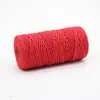 Amazon transfronterizo cuerda de hilo de algodón con núcleo de color de 3 mm bolsa hecha a mano hilo trenzado ropa textil para el hogar cuerda fina de hilo de algodón