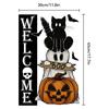 Nova Bandeira de Halloween Transfronteiriça Linho Amazon Home Pátio Jardim Varanda Bandeira Decorativa