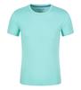 L-S17531 Camiseta Penteada Feminina 2023 Nova Base Manga Curta Top Cintura Casual Versátil Cor Sólida Slim
