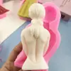 Molde Lindo de Cabeça e Corpo de Mulher Molde para Bolo de Fondant Molde para Massa de Modelar Resina Argila Macia Molde Artesanal
