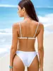 Traje de baño de dos piezas estilo nuevo europeo y americano Sexy Chica Caliente Tirante Color Sólido Bikini Popular Comercio Exterior Amazon Transfronterizo Traje de Baño