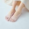 Medias de Malla Finas Sencillas de Verano Más Vendidas para Mujer, Calcetines de Silicona de Cinco Dedos, Absorbentes de Sudor, Transpirables, de Nailon, Calcetines Invisibles Modernos de Dedos Divididos