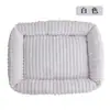 Cama nueva para mascotas, cama de forro polar a rayas para gatos, sofá cálido de invierno para mascotas, cama cómoda para perros, alfombrilla para gatos, cama para perros, colchoneta para cama de mascotas
