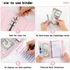 Bolsa com Zíper para Caderno Transfronteiriço em Estoque Caderno Macaron Couro PU Livro de Orçamento Caderno Planejador de Dinheiro Planejador
