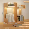 Estantería de escritorio, Estante de almacenamiento de escritorio, Librería pequeña de almacenamiento para oficina, Mostrador de exhibición para estudiantes, Gabinete de esquina de niveles para encimera
