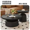 Novo modelo 2026: uma mesa de centro de aço carbono elegante e luxuosa para uso doméstico, com um design moderno e minimalista, adequada para apartamentos pequenos e com formato redondo, perfeita para a sala de estar.