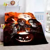 Manta de Franela Figura Sala de Estar Sofá Ligera Suave Amigos Película de Terror Halloween Dormitorio Felpa Regalo