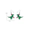 Amazon Europeo y Americano Día de la Independencia Nuevos Pendientes Acrílicos con Diseño Único de Sombrero de Dinosaurio Pendientes Creativos para Mujer