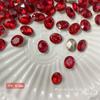 Uña diamante roja de fondo puntiagudo Decoraciones mixtas de diamantes al por mayor Año Nuevo rojo amor gordo uña cuadrada decoraciones de diamantes