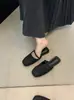 Encontro Primeiro Temporada Mules de Salto Baixo Bico Fechado de Calçar para Mulheres, Sapatos Trançados Estilo Boêmio Sem Salto para Mulheres