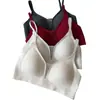 Ropa interior de malla cálida de algodón antibacteriano cepillado para principios de otoño para mujeres, copa fija push-up para busto pequeño, sujetador de soporte suave sin costuras