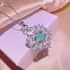 Tiktok live venta caliente moda europea y americana popular colorido tesoro anillo flor Paraiba aretes colgante traje