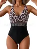 Aliexpress Amazon Popular Europeo y Americano Mujer Multicolor Malla Malla Push-Up Cintura Alta Adelgazante Bikini