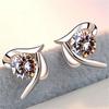 Aretes de ojo incrustados de diamantes sentido del diseño temperamento estudiante moda simple coreana joyería de oreja Joker al por mayor