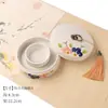 Ruyi placa de tinta cerâmica porta-pincel descanso para caneta pratinho para lamber água borboleta de tinta tesouros de estudo para caligrafia reservatório de tinta cartucho de tinta