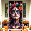 Amazon Transfronterizo Día de Muertos Mexicano Cubierta de Puerta Decoraciones Colgantes Bandera Cortina de Puerta Adornos del Día de Muertos Mexicano Fondo para Fotografía