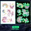 Pegatinas de Tatuaje de Colores de Unicornio Luminoso para Hombres y Mujeres, Impermeables y de Larga Duración, Brazos de Niños, Se Adaptan Naturalmente y Frescos
