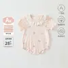 Ropón de Verano para Bebé Niña, Body Delgado Estilo Princesa, Conjunto de Gateo de Manga Corta para Recién Nacido