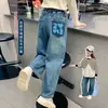 Jeans con Forro de Felpa para Niñas 2026 Invierno Nuevos Pantalones Largos Engrosados para Niños Mayores Otoño e Invierno Pantalones de Moda