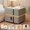 Mesita de noche inteligente de madera maciza suspendida, dormitorio simple y moderno con cerradura, sin necesidad de instalación, almacenamiento, mueble de noche de pie para el hogar