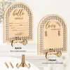 Letrero Conmemorativo Ultrasónico de Madera para Bebé Letrero de Madera Vertical Marco de Fotos de Doble Cara Adornos Regalo Conmemorativo de Nacimiento de Recién Nacido