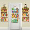 Decoración para puerta con diseño de fiesta hawaiana transfronteriza, pancarta colgante para puerta, fiesta en la playa, adornos colgantes para puerta, ventana y pared.
