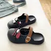 Atmósfera PastoralZapatos Birkenstock Tejidos Huecos para Mujer, Verano EVA para Interiores/Exteriores, Sandalias de Dibujos Animados, Pantuflas de Punta Cerrada