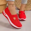 Primavera y Verano 2025 Transfronterizo TEMU talla grande Casual Cómodos Zapatos de Tela para Mujer Slip-on Zapatos de Malla Voladora Zapatos para Madre