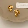 Pendientes Espirales de Metal Minimalistas con un Toque de Alta Gama, Pendientes Sencillos y de Lujo Ligero, Pendientes de Moda Estilo Ins