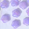 Macaron Iridescente Flor de Cinco Pétalas Contas Acrílicas Revestidas com UV Contas Coloridas de Estrela Acessórios para Corrente de Celular DIY Feito à Mão