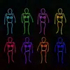 Nuevo Producto de Amazon: Hermosa Chica Stickman Disfraz de Baile Fluorescente, Atrezo para Ropa de Performance, Atmósfera de Espectáculo de Luz Fría