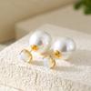 Regalo para Mamá Aretes de Plata Aretes de Plata Esterlina 925 para Mujeres Nuevo Estilo Aretes de Lujo Ligero de Alta Gama, un Par para Uso Dual