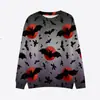 Sudadera Casual con Cuello Redondo y Mangas Largas Estampada en 3D para Hombre y Mujer de Halloween Calabaza Fantasma Europea y Americana de Amazon