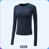 Ropa de Yoga Nueva Personalizada para Mujer, Tops Deportivos de Manga Larga Ajustados para Correr, Secado Rápido, Ropa Profesional de Fitness para Entrenamiento de Pilates