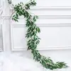 Vinha Artificial de Eucalipto Estilo Ins Transfronteiriço para Decoração de Aniversário e Casamento, Folhas de Planta Falsa e Arte de Vinha Floral