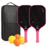 Raqueta de Pickleball de Fibra de Carbono T700 con Superficie Mate Grosor de 16 mm Buen Efecto de Spin Adecuada para Adultos Hombres y Mujeres