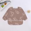 Roupas de Jantar para Bebê Estilo Retrô Roupas de Bebê para Comer Macacões para Meninos e Meninas Roupas com Pintura Cartoon Roupas de Arroz Estampadas Roupas de Arroz Impermeáveis