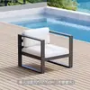 Juego de Sofás de Acero Inoxidable con Marco Minimalista Moderno Silla de Hierro Forjado para Patio Exterior Sofá Mesa de Café Juego