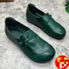 Mocassins slip-on femininos para mães, coleção outono 2026, com sola macia, antiderrapantes, confortáveis para meia-idade e idosos, sapatos baixos