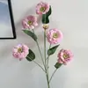 Tagetes Artificiais Galho Longo Margarida Janela de Monet Casamento Decoração de Casa Flor de Seda Estilo Europeu Almofada de Agulha Crisântemo Flor Artificial