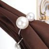 Porta Servilletas de Perlas Grandes y Pequeñas Color Dorado, Soportes para Servilletas Decoración de Vajilla, Porta Servilletas al por Mayor para Poner la Mesa, Transfronterizo
