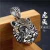 Collar con Colgante de Cabeza de Tigre del Zodiaco Estilo Vintage Retro Personalidad Tiktok para Hombre, Estilo Hip-Hop Audaz y Moderno