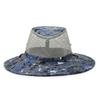 Sombrero de Pescador Camuflaje para Hombre Nuevo Verano Exterior Sombrero Protector Solar Viaje Casual Combinable Sombrero para el Sol Ala Grande Sombrero de Pesca