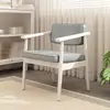 Cadeira de jantar estofada em madeira maciça nórdica Poltrona casual japonesa com encosto Cadeira confortável para mesa de estudo Cadeira para maquiagem Cadeira para mesa de jantar