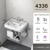 Lavabo de Pared para Uso Doméstico, Juego de Lavabo para Baño en Balcón, Soporte Triangular Simple de Cerámica para Apartamentos Pequeños