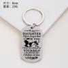 Llavero colgante de acero inoxidable con letras para regalo de Navidad de familia caliente transfronteriza europea y americana para hermanas.