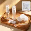 Conjunto de garrafas vazias portáteis recarregáveis, frasco spray, frasco spray pequeno de névoa ultrafina, frasco spray de álcool para viagem de hidratação facial, frasco de loção