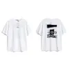 Camiseta Pesada Stone 260g com Estampa de Bússola com Logo, Caimento Solto, Estilo Tendência para Casal, Manga Curta, Unissex